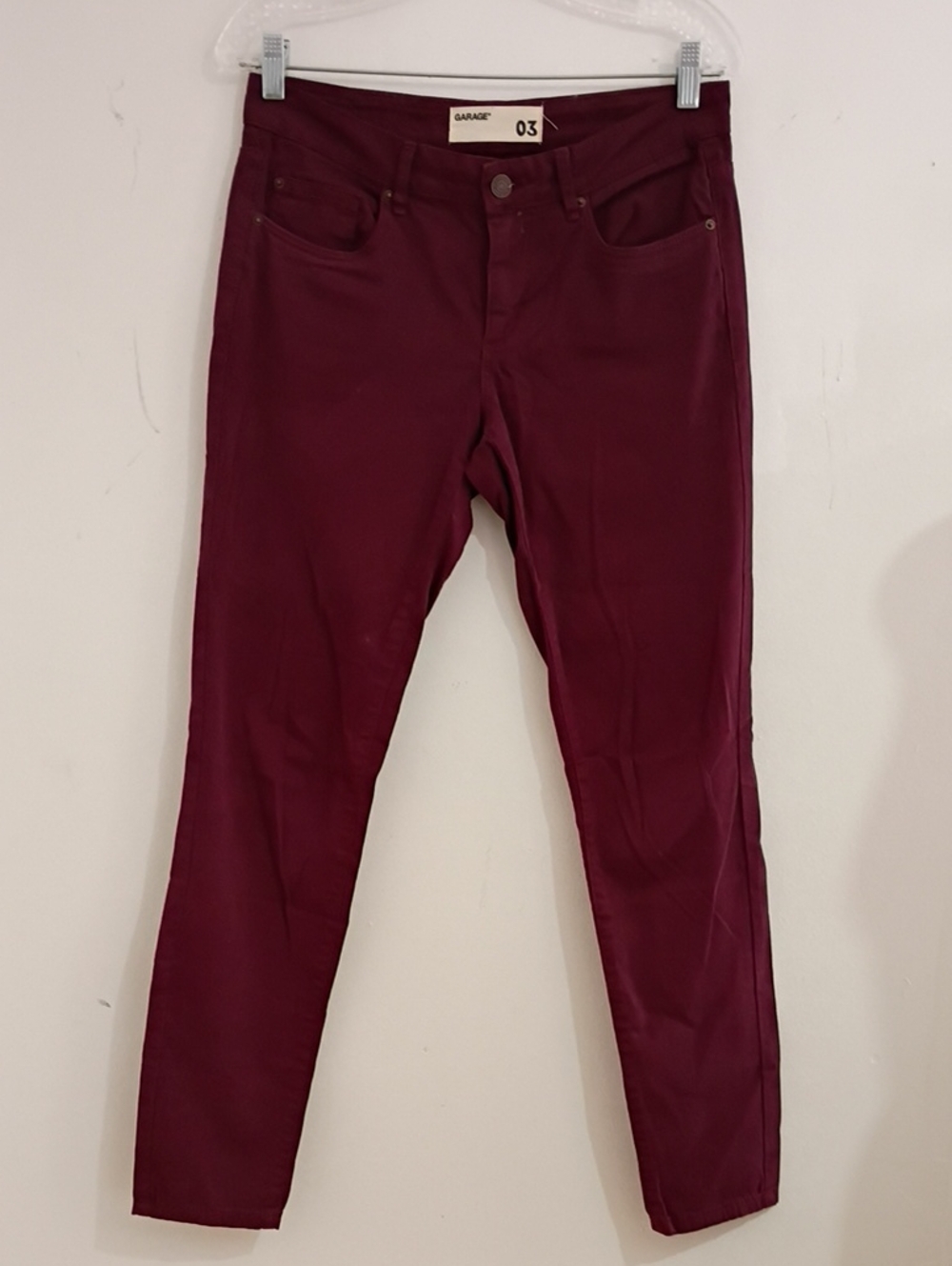 Garage Wine Red Skinny Jeans